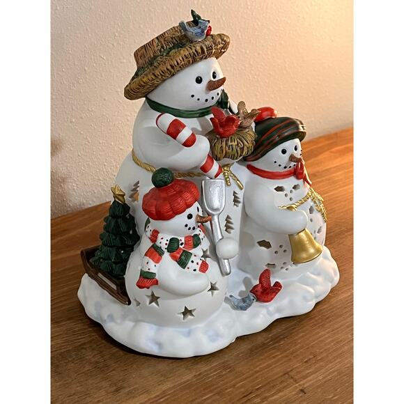 PartyLite Snowman Tealight Holder Luminary w/ Box Christmas Candle Decor RETIRED - Picture 4 of 16